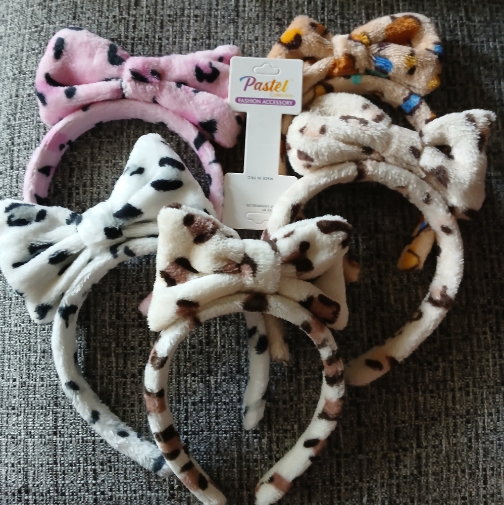 Pastels Spa Head Band Animal Prints Pick Your Color NWT